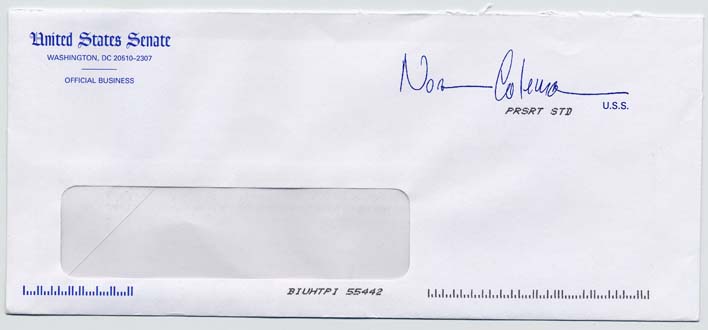 Envelope of Norm Coleman's Response